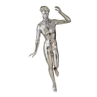 China China Stainless Steel Figure Sculpture Life Size Mirror Polished Human Nude Bust Woman Statue for sale