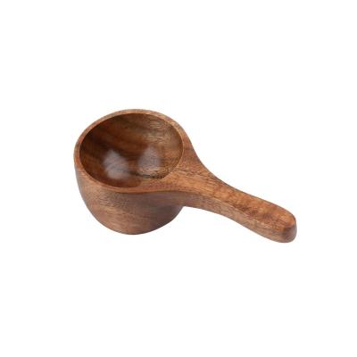 China Small Acacia Wooden Hand Scoop Spoon Coffee Brewing Spoon Seasoning Spoon Viable Ration Milk Powder Spoon Cooking Tool for sale