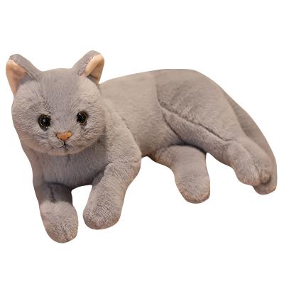 China New Amazon Stuffed Plush Simulation Cat Realistic Stuffed Plush Toy Pet Toy for sale