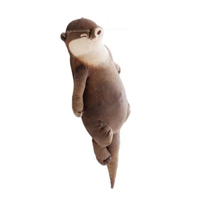 China Plush Factory Custom Plush Pillow Stuffed Toy Simulation Otter Bag for sale