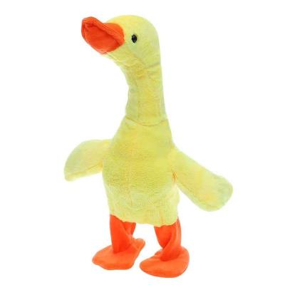 China Soft comfortable warm derocation convenient healthy soft toy electric yellow duck the little one raises his neck and calls a duck that can sing and walk. Christmas gifts for children for sale