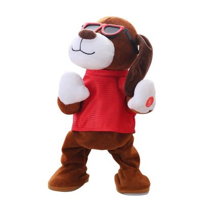 China Factory Wholesale Funny Dog Plush Toy Electric Dog Talking Animal Toy With Break Dancing for sale