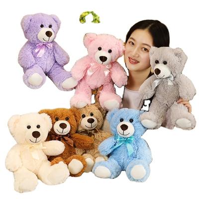 China Wholesale Custom Plush Multicolor Teddy Bear With Bowknot Plush Toy Teddy Bear Plush Toy Gift for sale