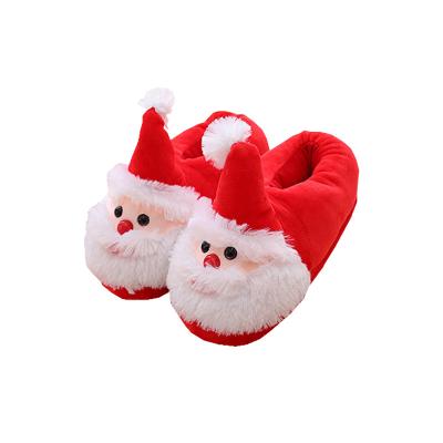 China Cute Plush Santa Slippers Home Slippers Warm Winter Plush Adult Soft Indoor Slippers for sale