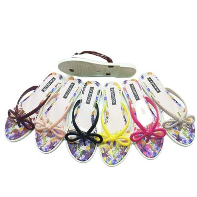 China CUSHIONING fashion design bow ladies servo slippers flip flops for women and ladies for sale