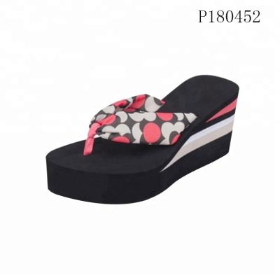 China Women Flip Flop Slipper Shoes Custom Shape Wedge Flip Flops for sale