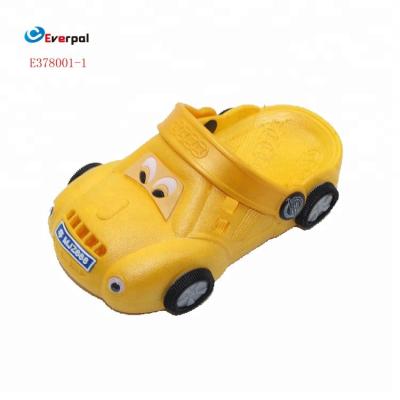 China Garden shoes clog cool yellow car children wholesale beach slipper for sale