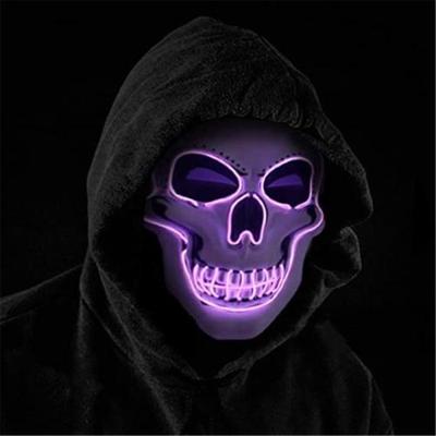 China 100% New Brand And Light High Quality Dropshipping Halloween LED Skull Mask Latex Face Mask Carnival Night Cosplay Costume Props [CHOOSE] for sale