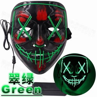 China 100% New Brand And High Quality Dropshipping Mask Latex Mask Dots LED Neon Wire Light Up Party Cosplay Halloween Costume Bleed Mask [CHOOSE] for sale