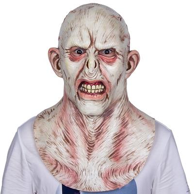 China Adult Main Boss Halloween Costume Props of Lord Voldemort Cosplay Latex Mask Full Face Mask Handmade Movie Halloween for sale