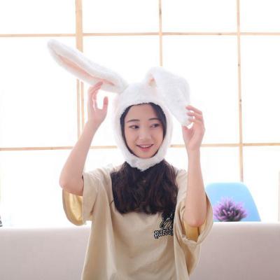 China Bunny Ears Hood Women Hats Christmas Gift Soft Plush+Polyester Plush Fun Costume Warm Dropshipping And Comfortable for sale