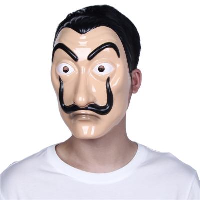 China Promotional Price Salvador Dali Halloween Costume Realistic Printing Masks for sale