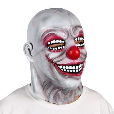 China China Handmade Running Red Nose Mask Halloween Masquerade Full Face Scary Latex Protective Masks for sale