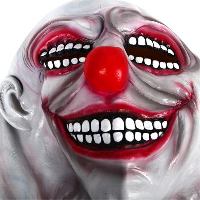 China Handmade Halloween Mask Free Sample Red Nose Scary Cosplay Masquerade Costume Masks Elegant Party for sale