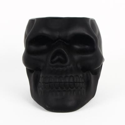 China Fashion Dropshipping Customized Halloween Decoration Skull Makeup Skeleton Head Brush Holder for sale