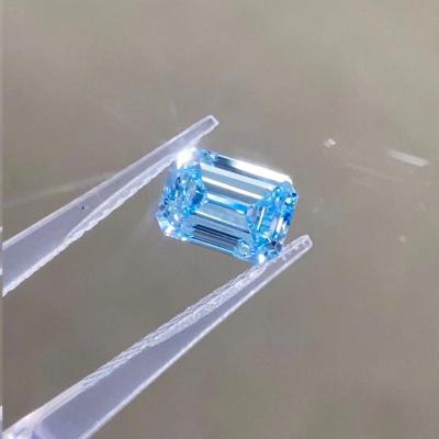 Cina Diamanti 10 Mohs Emerald Lab Grown Diamond blu 1-1.6ct di ZKZ in vendita