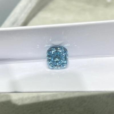 중국 쿠션 브릴리언트 커트 1.17 ct Blue Diamond 연구실 그로운 빛깔 다이아몬드 VS1 판매용