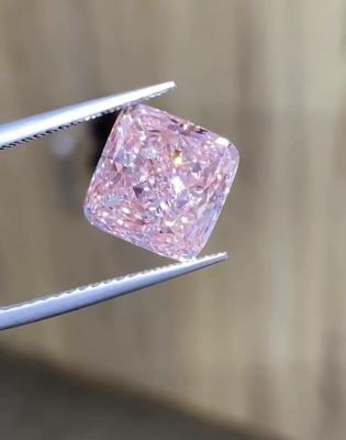 China Labor stellte farbigen losen synthetischen rosa Kissen-geschliffenen Diamanten der Diamant-6CT her zu verkaufen