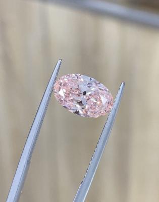 China Diamante rosado intenso cultivado laboratorio artificial VS1 de la suposición del óvalo de los diamantes en venta