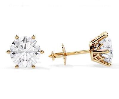 중국 IGI Certified Artificial Diamond Stud Earrings Round Brilliant Cut Loose Lab Made Diamonds 판매용