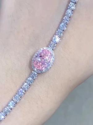 China 2.87ct Pink Diamond Tennis Bracelet Oval Cut Loose Synthetic Diamonds zu verkaufen