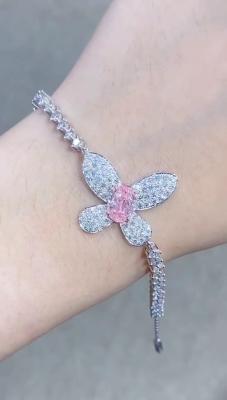 China Loose Synthetic Diamond Bracelet Butterfly Product Jewelry Production Earing Necklace zu verkaufen