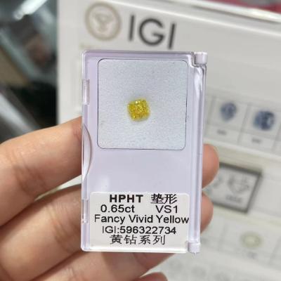 China Cushion Oval Lab Created Yellow Diamonds 0.4ct 0.5ct 0.6ct-0.9ct For Earrings Stud Ring zu verkaufen