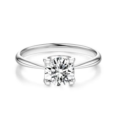 China Frauen Geschenk feine 18k Schmuck Labor gewachsener Diamant Ring NGTC zertifizierter Runder synthetischer Diamant Ring zu verkaufen