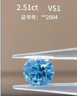 China Gekweekte Diamanten Ronde Lab Groeide Diamant Blauwe Diamant Oorbellen Ring Halsketting Hanger Te koop