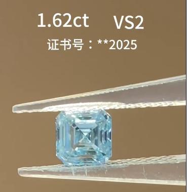 China Asscher Blauwe Diamant Gekweekte Diamanten Lab Groeide Diamant Prime Bron Oorketting Te koop