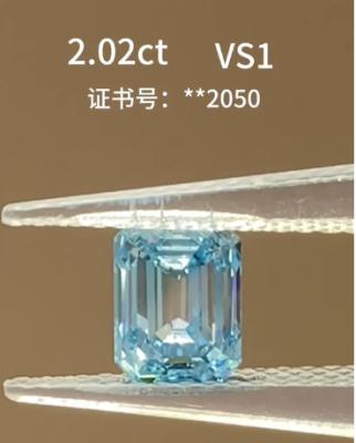 China Smaragd gesneden diamant man gemaakt echte diamanten blauwe diamanten los lab gemaakt diamant primaire bron Te koop