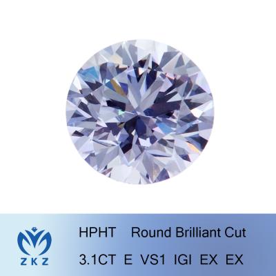 China 3.1Ct Synthetic Loose Lab Grown Diamonds Brilliant Cut White Color for sale