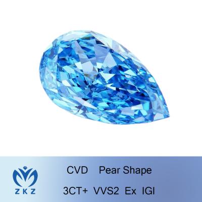 China 10 Mohs-de Duidelijkheidsrang van Diamond Big Size VVS2 van de Perenbesnoeiing Laboratorium Gecreeerde Te koop