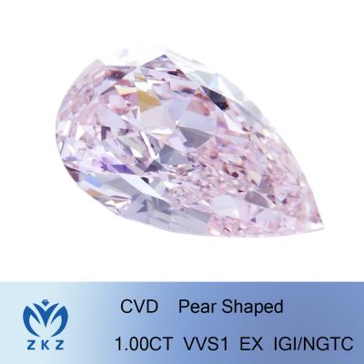 China Los diamantes de ZKZ pican la pera producida laboratorio artificial sintético VS1 EX IGI del CVD 1ct de los diamantes de las colecciones para los pendientes de los colgantes de los anillos en venta