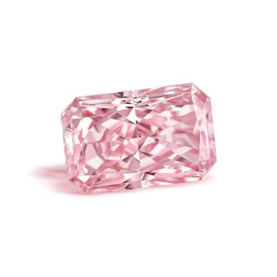 China 1.13ct Fancy Light Pink Radiant Shape Lab Creado con Diamante VVS Material de Carbono con Certificado IGI en venta