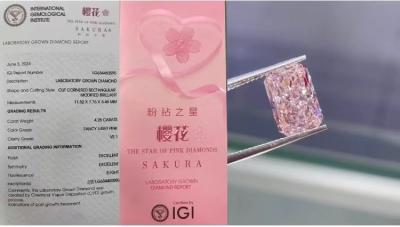 China Sakura Pink Diamond Fancy Diamonds Lab Created Colored Diamonds Pink Lab grown diamond zu verkaufen