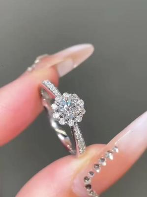 China Sonnenblumenring Lab-Grown Diamantringe Verlobungsringe Hochzeitsringe Geschenk Antrag Ring zu verkaufen