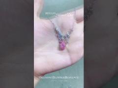 Lab Diamond Jewelry Diamond Pendant Necklace Lab Created Colored Diamonds Pink Pear