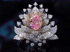 Beautiful Design Pink Diamond Ring For Banquet For Party Lab Grown Diamond Luxury Design