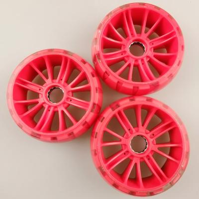 China Wear Resistant Custom 115*50mm Kids Snap Roller Folding Mini Scooters LED Wheels Kids Kick Scooter PU Wheel for sale