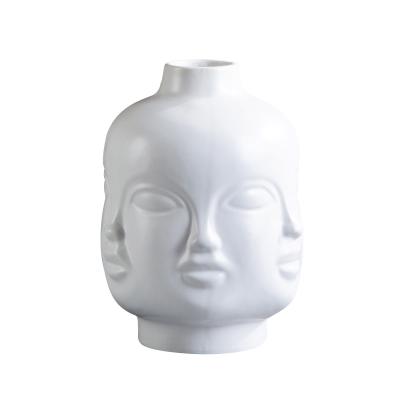 China All Over The World New Design Ceramic Buddha Face Flower Vase For Vase for sale