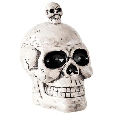 China Steamable Halloween Skeleton Skull Box With Lid For Candy Bowl for sale