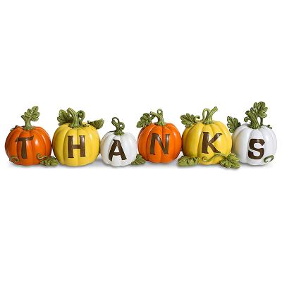 China Thank You Pumpkin Sign Thank You Pumpkin Decor Set Fall And Thanksgiving Home Decoration for sale