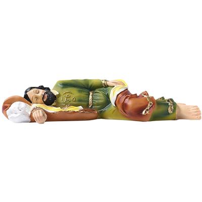 China Europe Catholic Sleeping Saint Joseph Statue Resin 6 Inch Figurine for sale