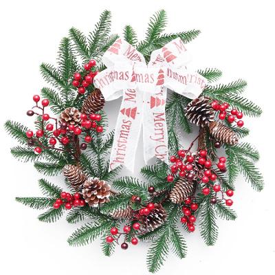 China 2021 Durable Wreath Decorations Artificial Rattan Chistmas Door Wreath For Living Room Home Party Wall Pendant Decor for sale