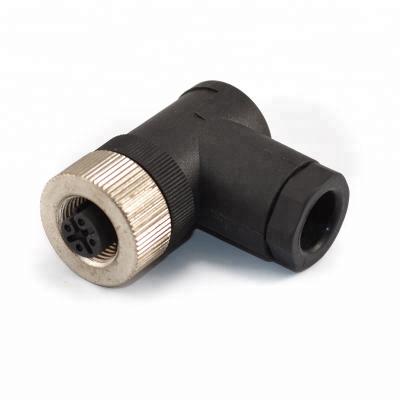 China Automotive M12 A Coding 4pin Male 90 Degree IP67 Waterproof Assembly Connector for sale