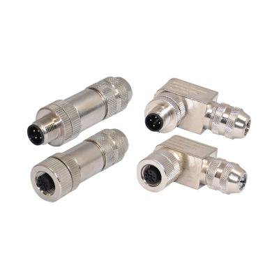 China Automotive M12 A Coding 8pin Male Screw Assembly Shielded Connector for sale