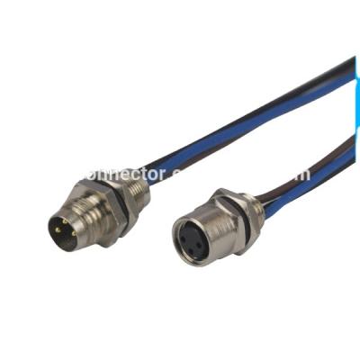 China High Quality Automotive Electrical PVC 3 Pin Straight Pin Mount Panel Connector m8 Products Plugs Cable Connector for sale