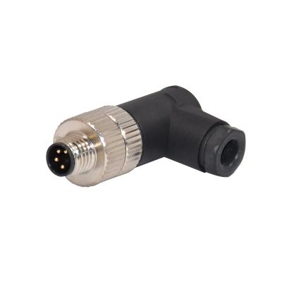 China Automotive M8 Field Assemble IP67 Rectangle Male Screw 4pin Waterproof Connector for sale