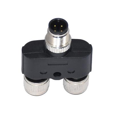 China A/D-Code Automotive 3 4 5 8 Pin Ip 68/67 Wire Waterproof Male To Female Circular Type Splitter Adapter Power M8 Y Connector for sale